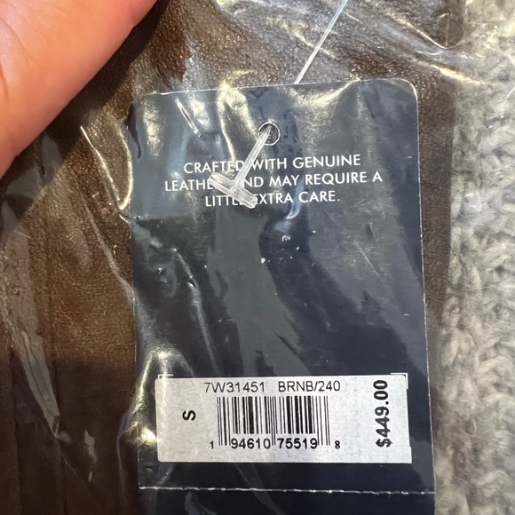 NWT, 100% Lamb Leather slim fit moto jacket - Picture 5 of 5